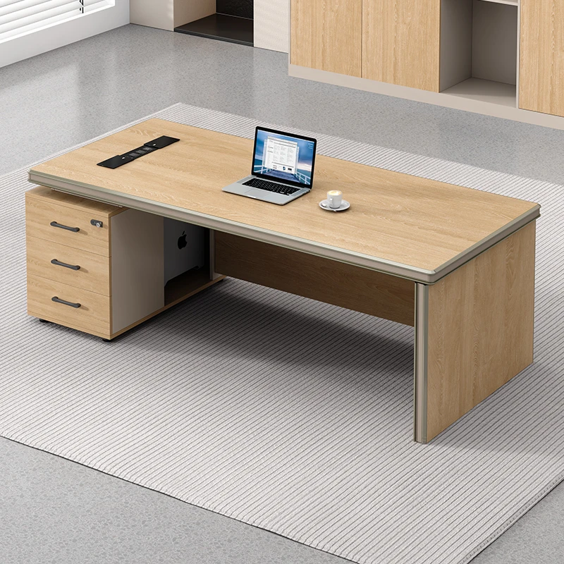 

Aluminum alloy hemming boss desk, simple modern single desk, sub-supervisor, manager desk, chair, desk