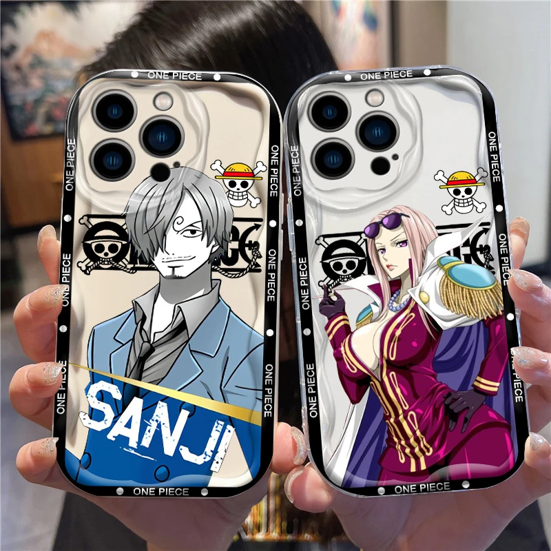 One Piece Nami Usopp Cute For Apple iPhone 15 14 13 12 11 XS XR X Pro Max Plus Wave Oil Soft Phone Case