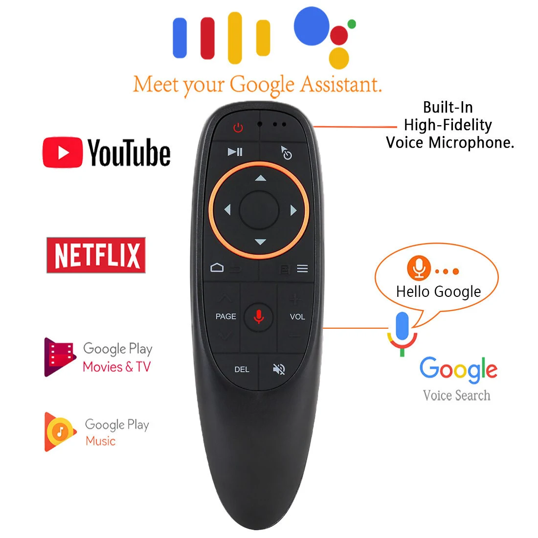 G10S Air Mouse Voice Remote Control BT5.0 2.4G Wireless Gyroscope IR Learning For H96 T95 X96 X98 V12 V58 Tanix Android TV Box