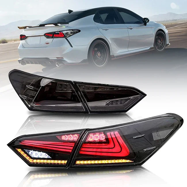 

New Style Full LED DRL Smoked Like Nike Hooks with Animation Car Tail Lights Assembly for Toyota Camry 2018-UP