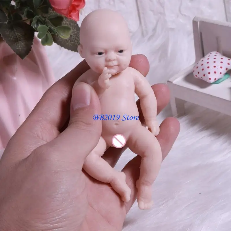 

Q0KB Детская кроватка для девочки для куклы Милая девочка возрождается неокрашенная/незавершенная для куклы