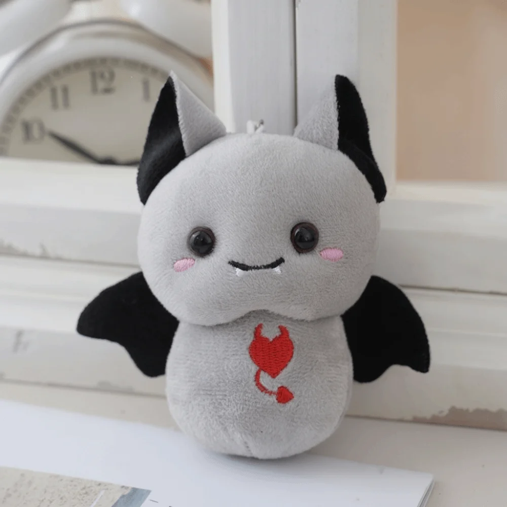 New PP Cotton Bat Keychain Durable Soft Multi-color Halloween Bag Pendant Cartoon Fuzzy Stuffed Gift