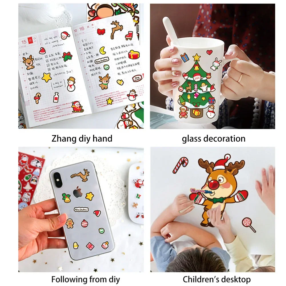 Christmas DIY Glass Stickers 15*20cm Children 's Cartoon Suitable For Sticking To Smooth Places Such As Windo Ws
