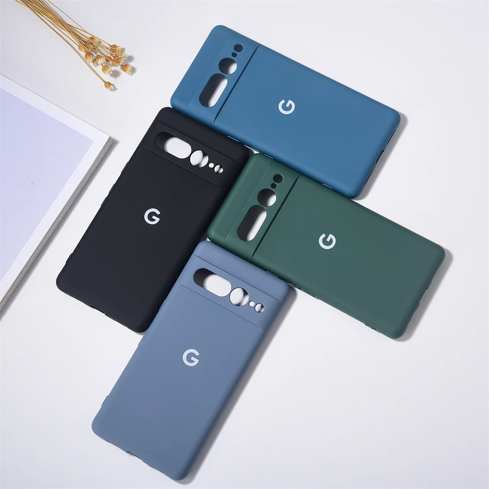 Stoßfeste, vollständig umschließende TPU-Hülle für Google Pixel 7/7 Pro/7A 7Pro, weiches, flüssiges Silikon, Anti-Fall-Rückenschutz, Handyhülle