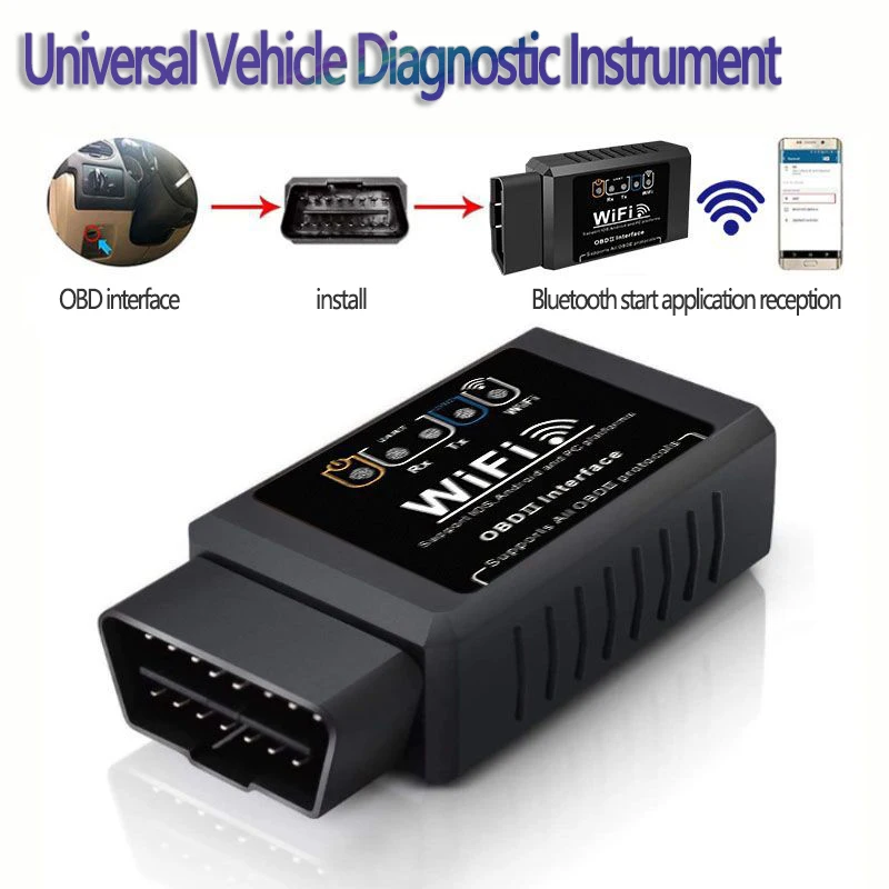

ELM 327 WiFi V1.5 Автомобильный диагностический OBD2 инструменты для считывания кодов автомобильный диагностический сканер интерфейс адаптер для Android IOS Windows