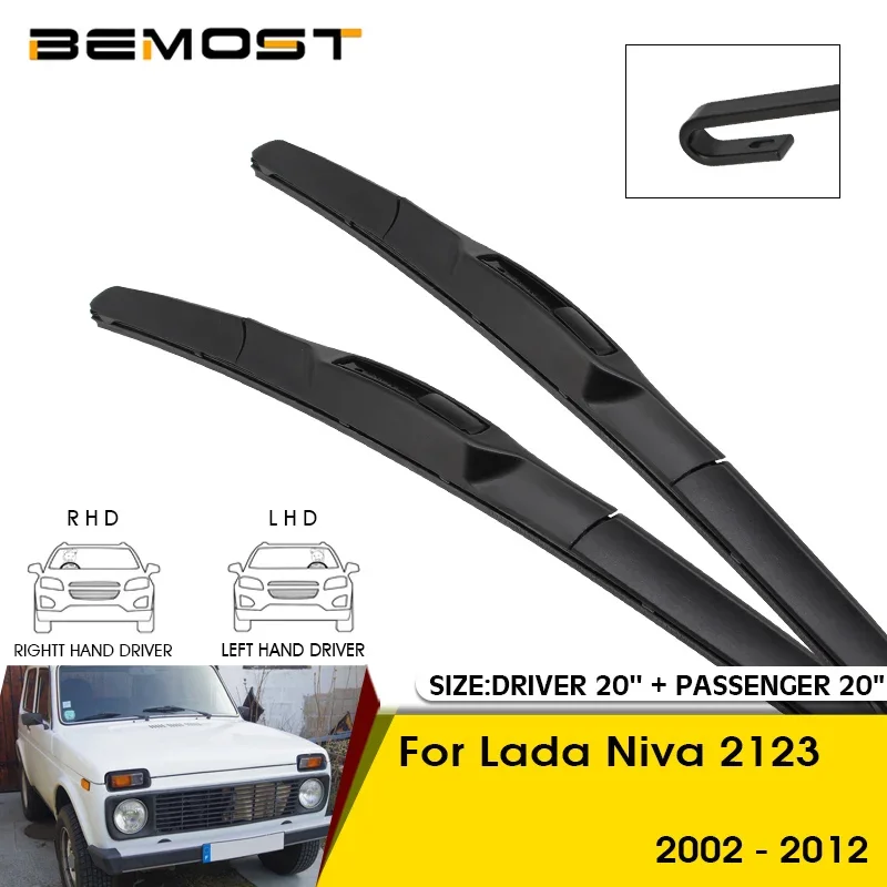 Car Wiper Blades For Lada Niva 2123 2002-2012 Windshield Windscreen Front Window Blades 20