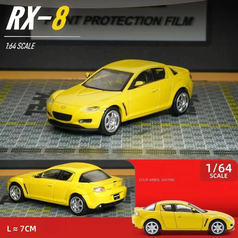 1/64 Mazda RX-8 Sports Car Simulation Alloy Car Model Diecast Toy Small-scale Car Model Collection Miniature Model Children Gift