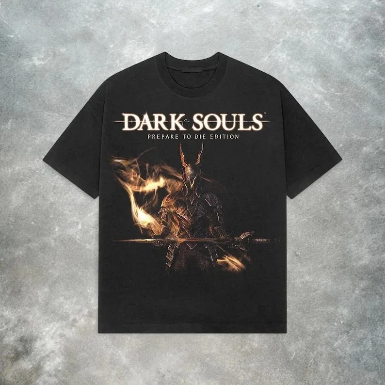Dark Souls III Design Works Abyss Watcher Graphic T-Shirt Cotton Men Women Streetwear Tee