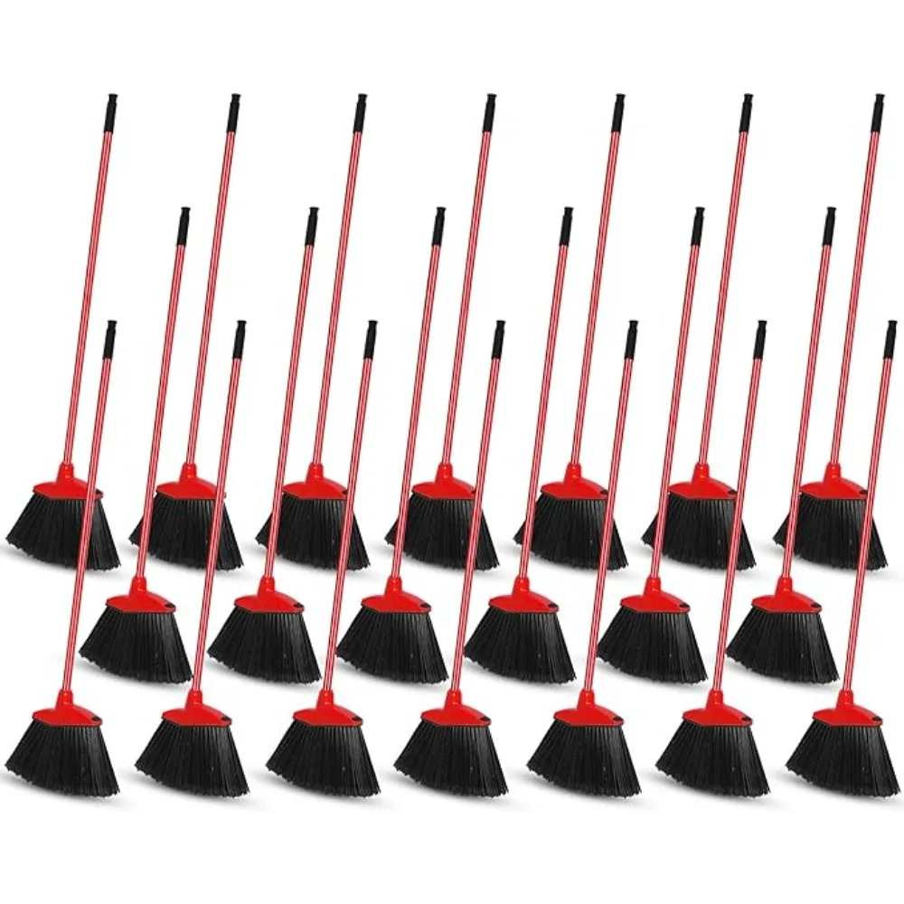 جودة عالية-أحمر 20 قطعة مكنسة شديدة التحمل في الهواء الطلق مكنسة زاوية تجارية داخلية السائبة لأرضية السوق في الفناء والمرآب والردهة #1