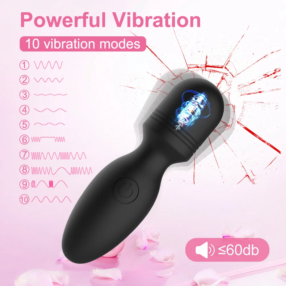 Mini massage stick electric massage stick silicone material 10 frequency USB charging convenient to carry