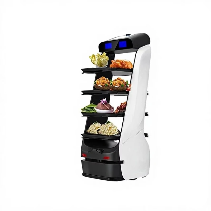 Unmanned Delivery Robot Intelligent Food Serving Robot 12AH Battery Heavy Load 58KG For Commercial & Industrial Scenarios