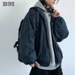 Winter Padding Korean Fashion Padded Jackets For Men Women Streetwear Casual Warm Coat Hip Hop Trendy Thick Cargo Jacket Clothes