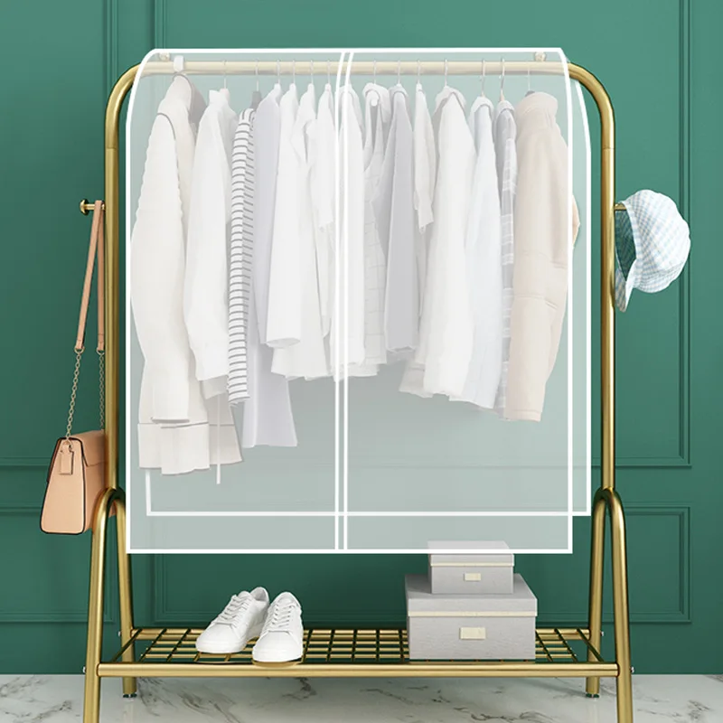 Sheer Organza Clothes Dust Cover - Open-End Design for Hanging Dresses, Floor Rack & Wardrobe Protector