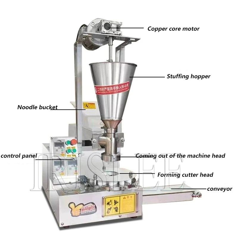 Pequeno Desktop Bolinho Automático Momo Fazendo Máquina/Vaporizado Recheado Bun Máquina/Baozi Enchimento Equipamento De Processamento