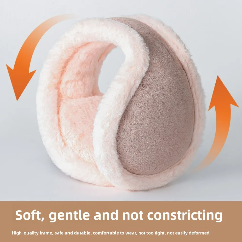 Зимние плюшевые наушники унисекс - складные термонаушники на флисовой подкладке, белые ветрозащитные наушники для езды на велосипеде, морозостойкие наушники