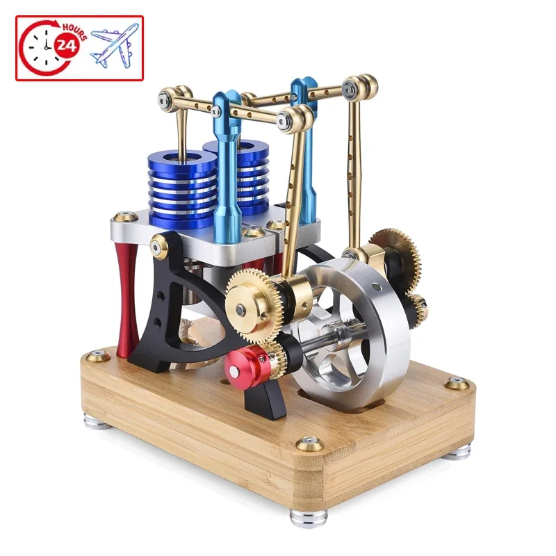 

DIY Stirling Real Single Cylinder Alloy Engine Model Air Start Is Suitable for Physical Science Teaching Experiment Small Toys