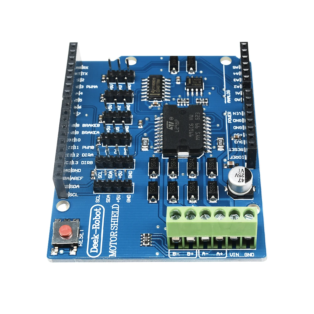 L298P シールド DC モータードライバーシールドボードモジュールドライブ拡張ボード Arduino ボードシールドリレー