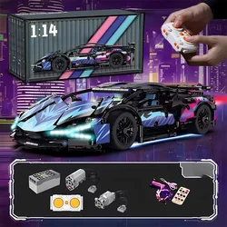 67128 Cars 1314PCS Building Kits for Adults, 1:14 Scale Super Car Building Block Remote Control Car Building Kits for Men Teen