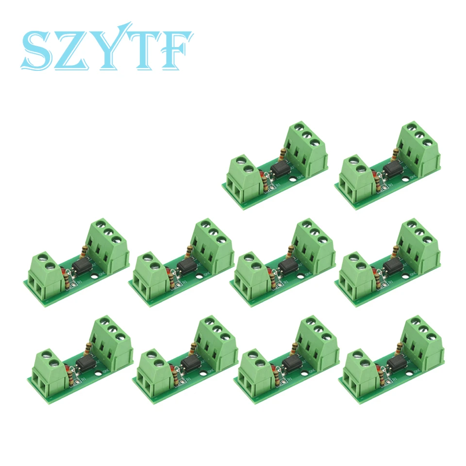 1-10PCS 1 Channel Way Optocoupler Isolation Module PC817 3V-5V 12V 24V Photoelectric Isolator Rail Holder PLC Drive Motor Board