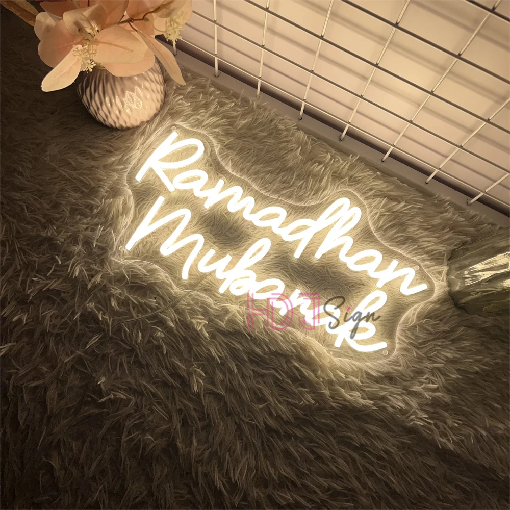 Eid Mubarak Led Neon Sign Ramadan Mubarak Neon Light Signs Led Room Party Decor Bedroom Ramadan Decoration Neon Lights USB