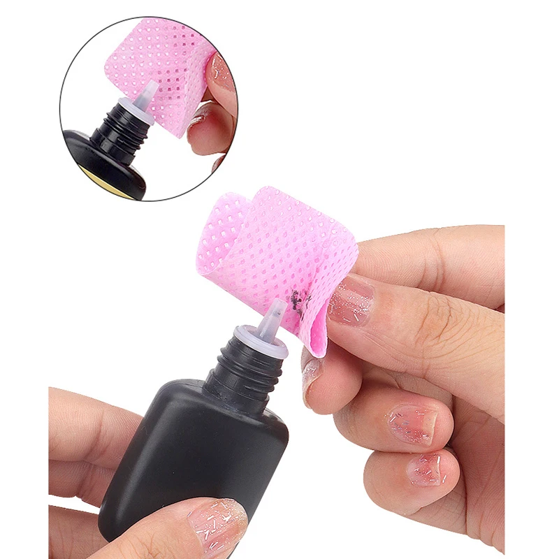 Cotton Nail Polish Remover Wipe Solid Color Gel Nail Polish Remover Eyelash Cleaner Lint-Free Wipe Paper Pad Nail Cleansing Tool