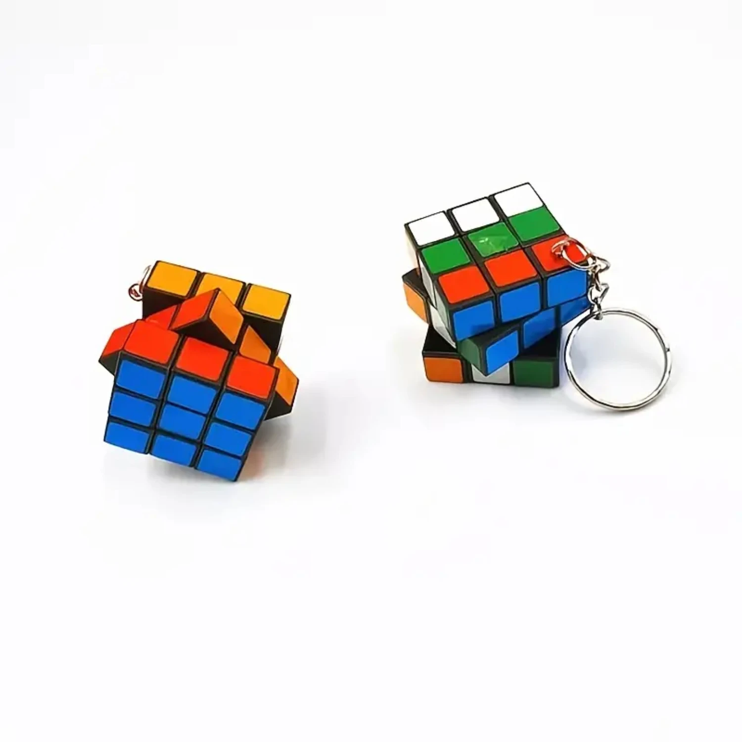 Mini Multicolor 3cm Rubik's Cube Keychain Pendant - Cute Children's Educational Toy, Backpack Accessory