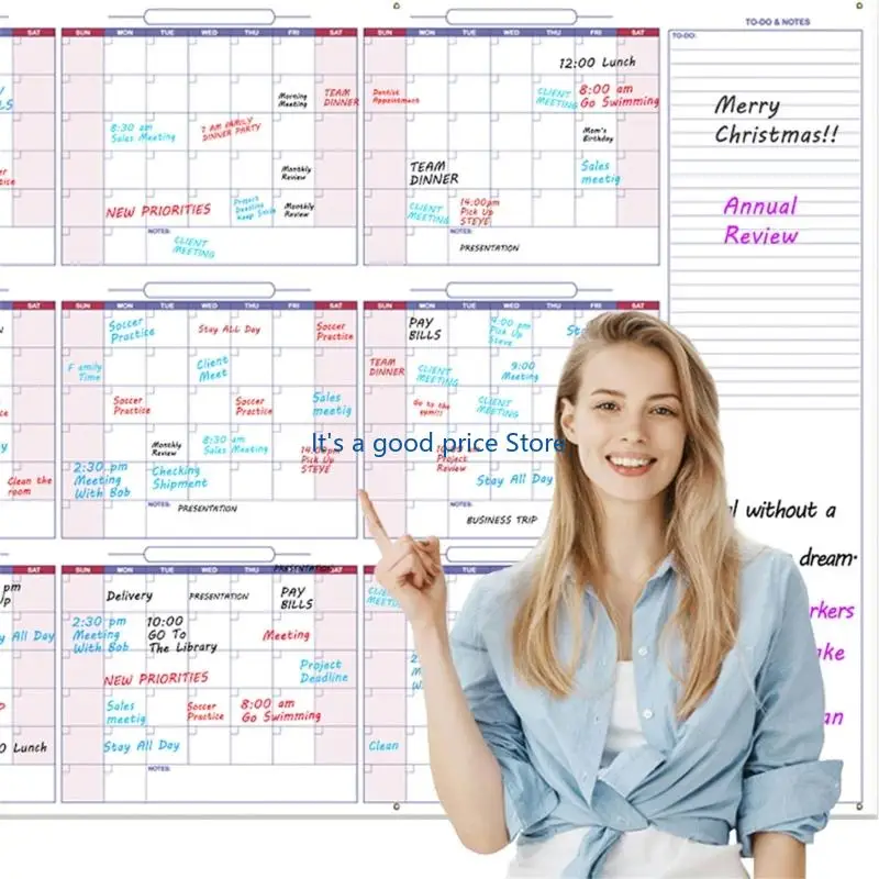 2026 Anno intero per visualizzare il calendario Calendario cancellabile riutilizzabile Pianificatore annuale 2026 Pianificatore
