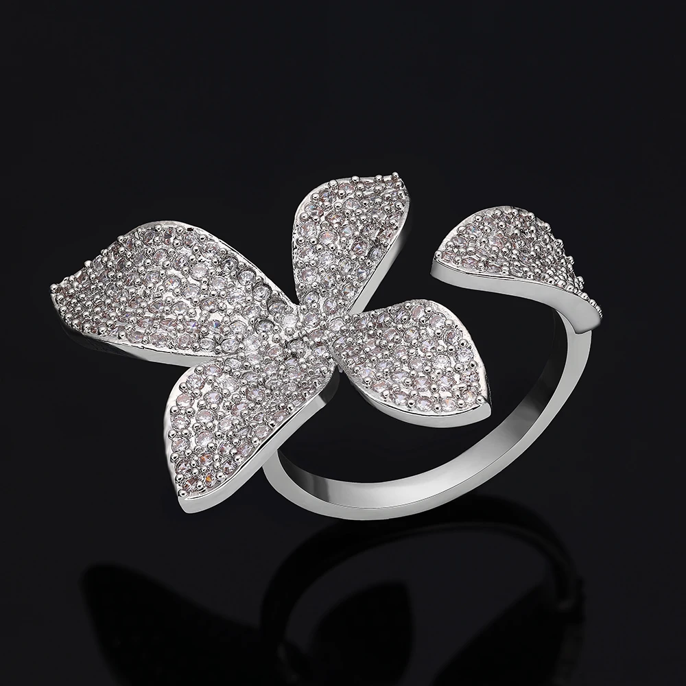 

4 шт., свадебные комплекты ювелирных украшений с цирконием для женщин, роскошные комплекты свадебного ожерелья с кристаллами CZ в Дубае, Нигерии