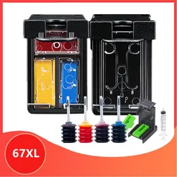 67XL Refillable Replacement for HP 67 hp67 Ink Cartridge for HP Envy 4140 4152 4155 4158 1225 2732 2752 1225 2774 6052 6055