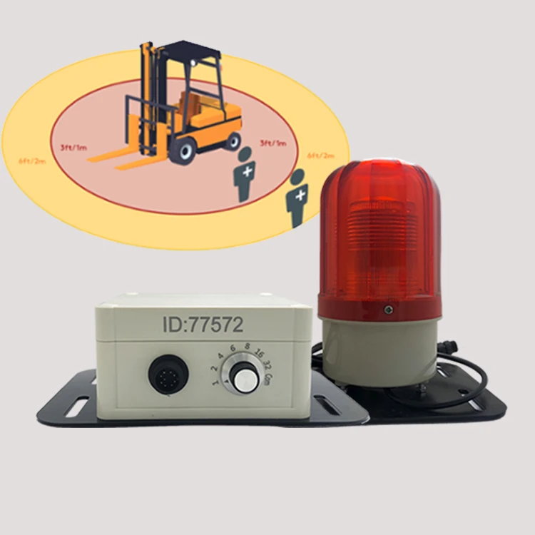 Detector de proximidad de vehículo con luz LED de torre, sistema de alarma de distancia para hombre y coche, luz intermitente de advertencia, alarmas personales