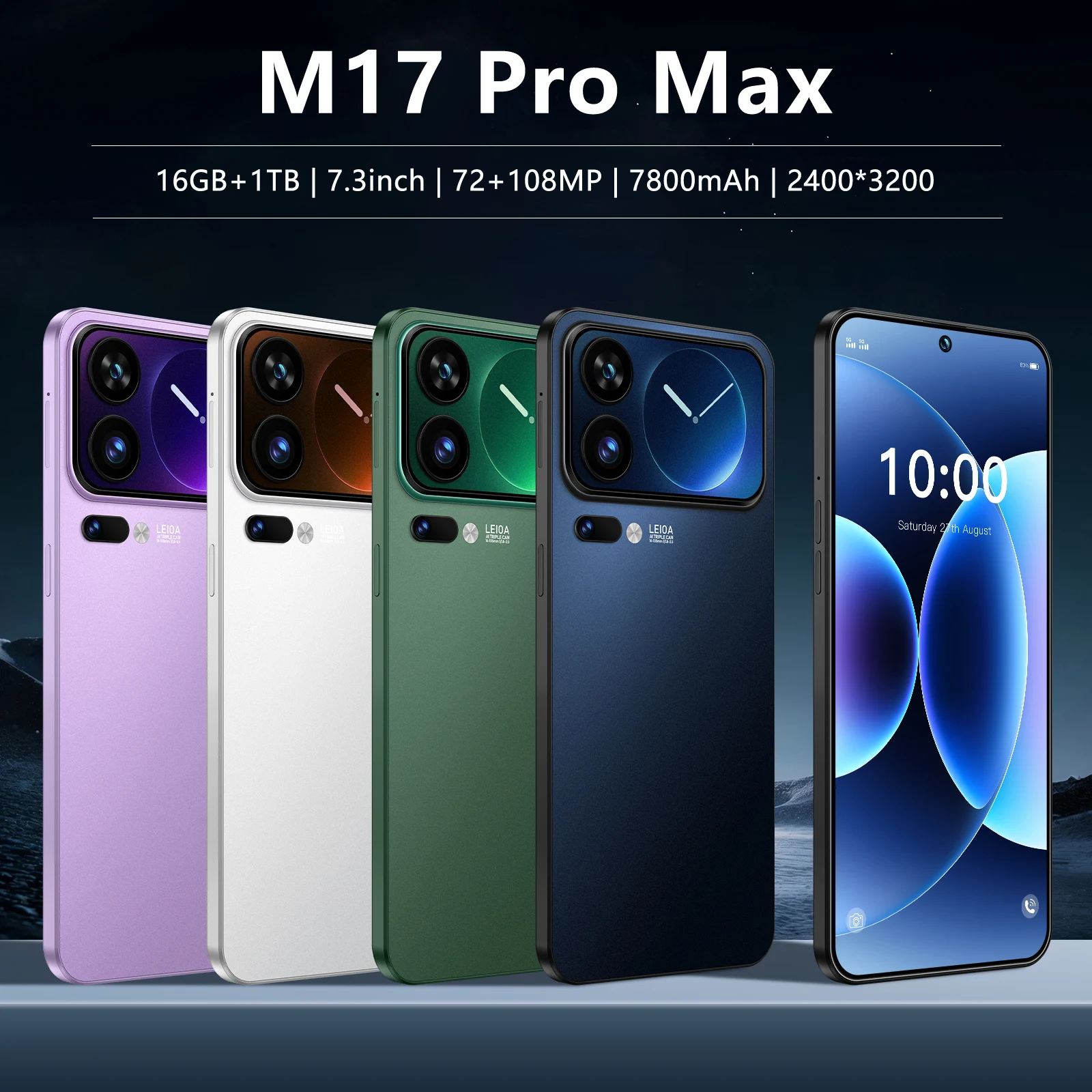 

NEW Screen protection film is used for M17 Pro Max Original 7.3inch Global Version 7800mAh tempered glass film Smart Android