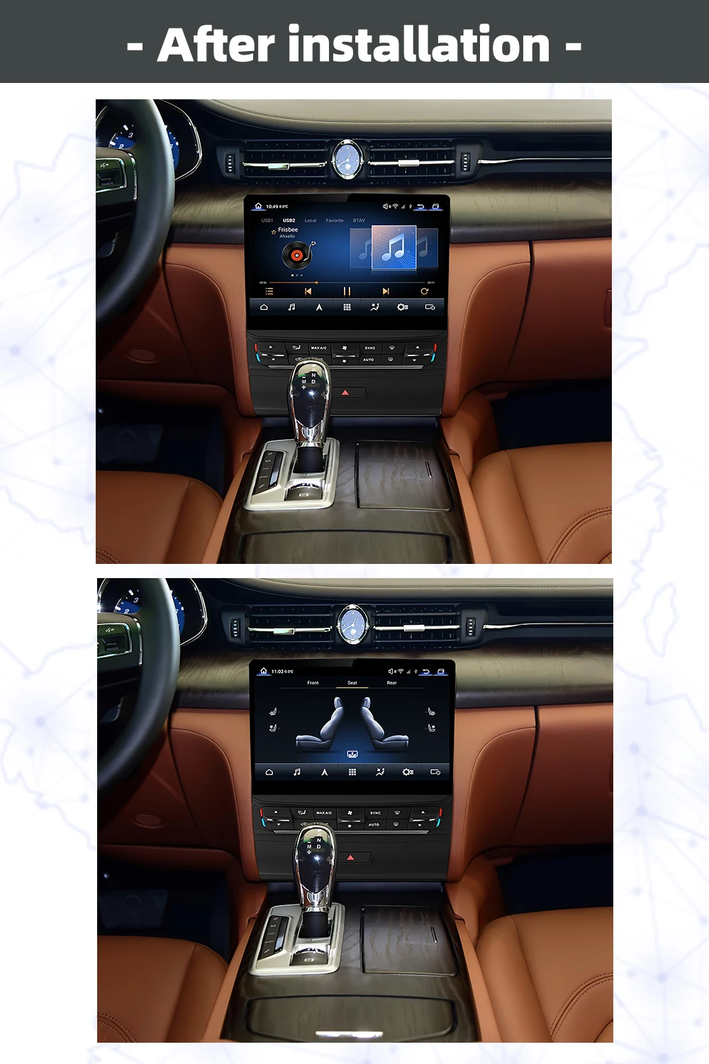 10.26-inch car radio For Maserati President 2013-2016 Android 12 GPS Navigation DVD multimedia player, BT car stereo