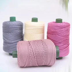 200m 3mm Summer Crochet Yarns Ice Rope Thread for DIY Knitting Bag Purse Sun Hat Shoes Cushions Weaving Yarn Sewing Accessories