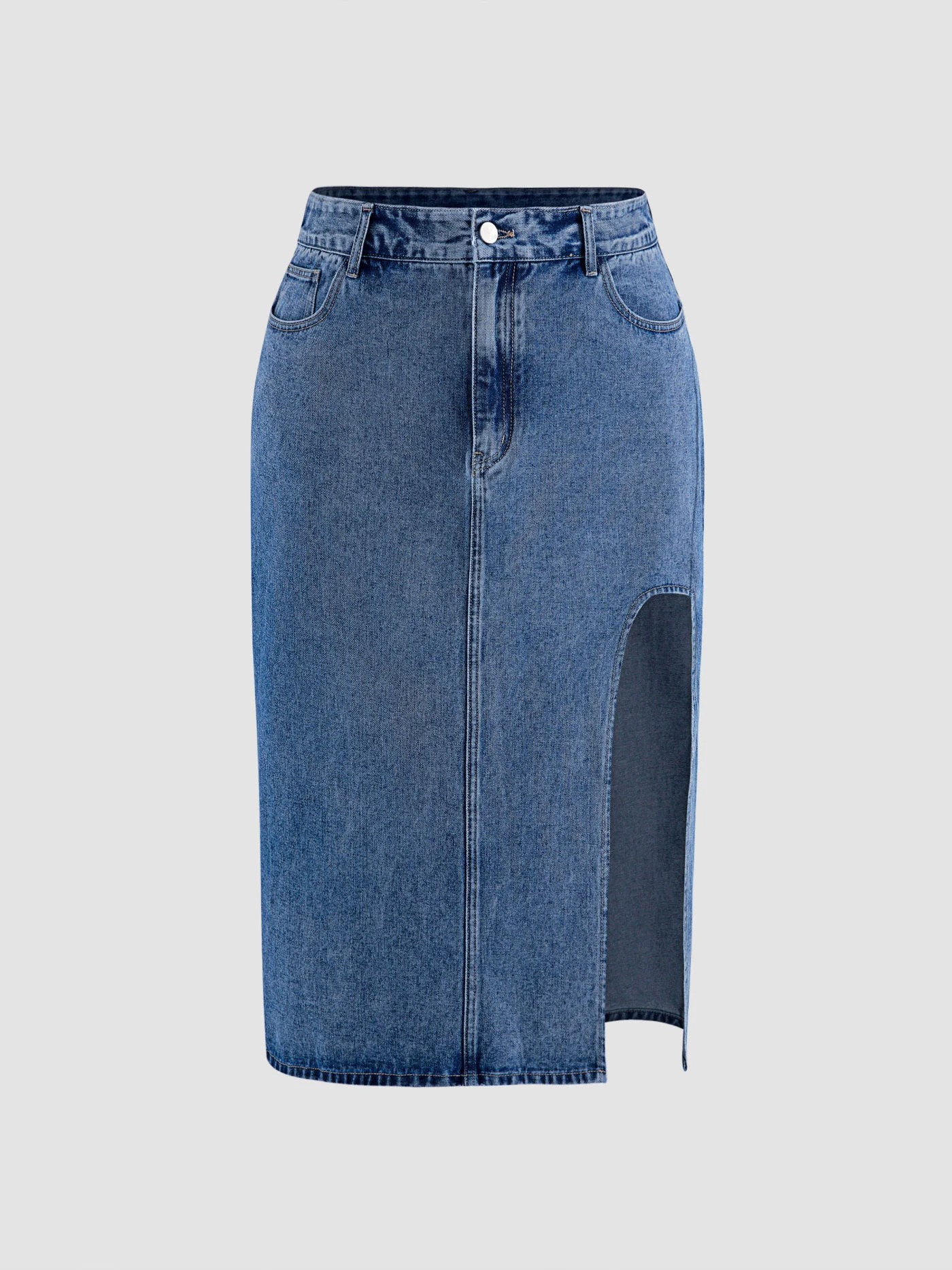 

Женская джинсовая юбка больших размеров Fat Jeans Юбка из эластичного потертого денима