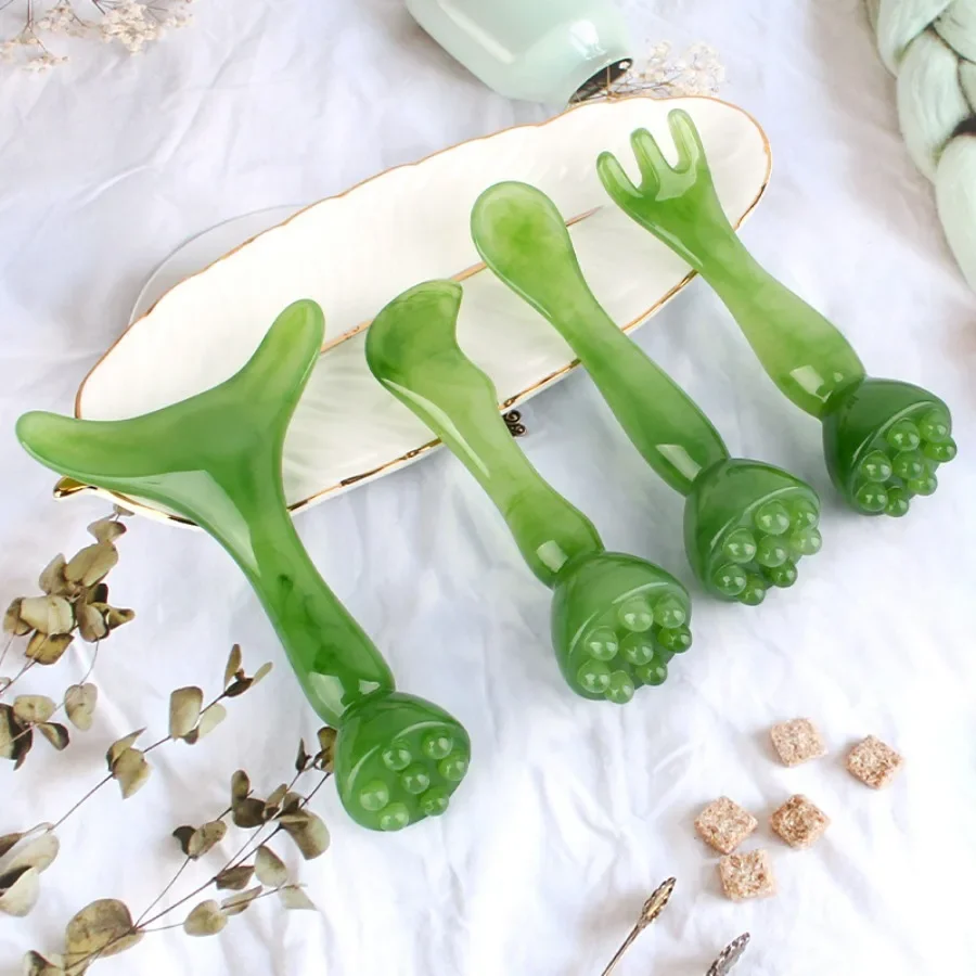 جهاز تدليك الوجه غوا شا القابل لإعادة الاستخدام، أداة محمولة متعددة الاستخدام للوجه والجسم والعين والرقبة وفروة الرأس - ملحق العناية اليومي بالجمال