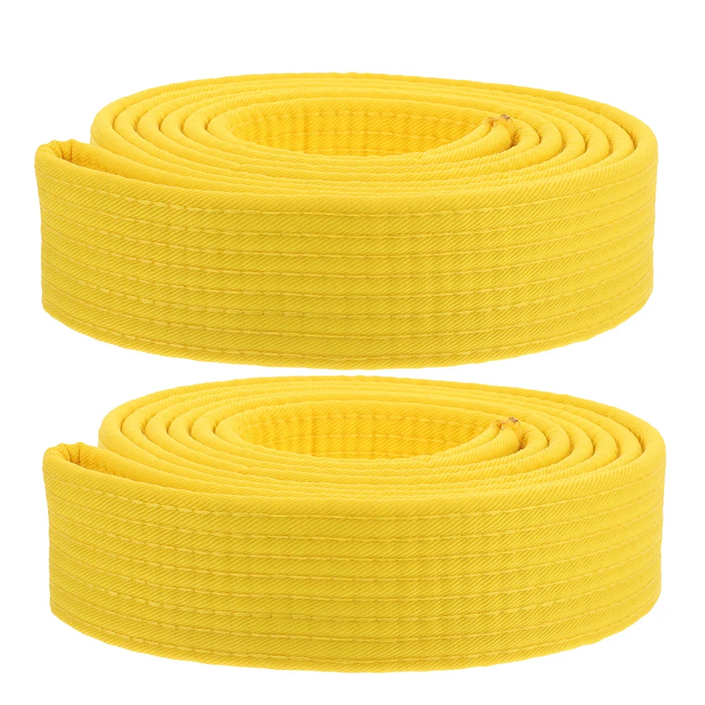 

2Pcs Martial Art Belt Cotton Taekwondo Karate Waistband Lightweight Non-Fading Breathable Training Gear Suitable for Teens