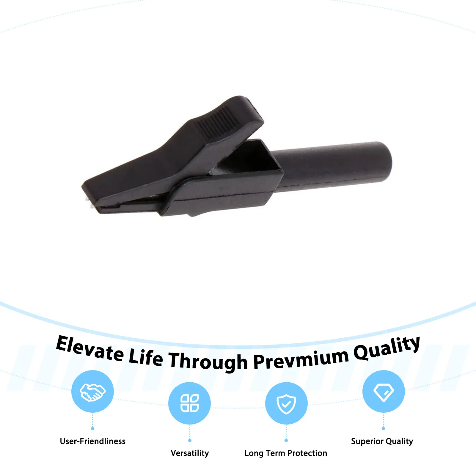 2pcs Alligator Clips Insulated Copper Test Clamps Professional for Car Battery Electrical Testing High Voltage Durable