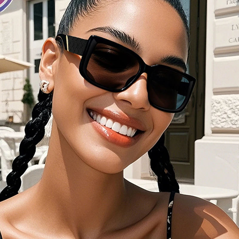 

Sunglasses For Women Fashion Large Frame Square Sunglasses High-end Anti-ultraviolet Street Photography Sunglasses 3205