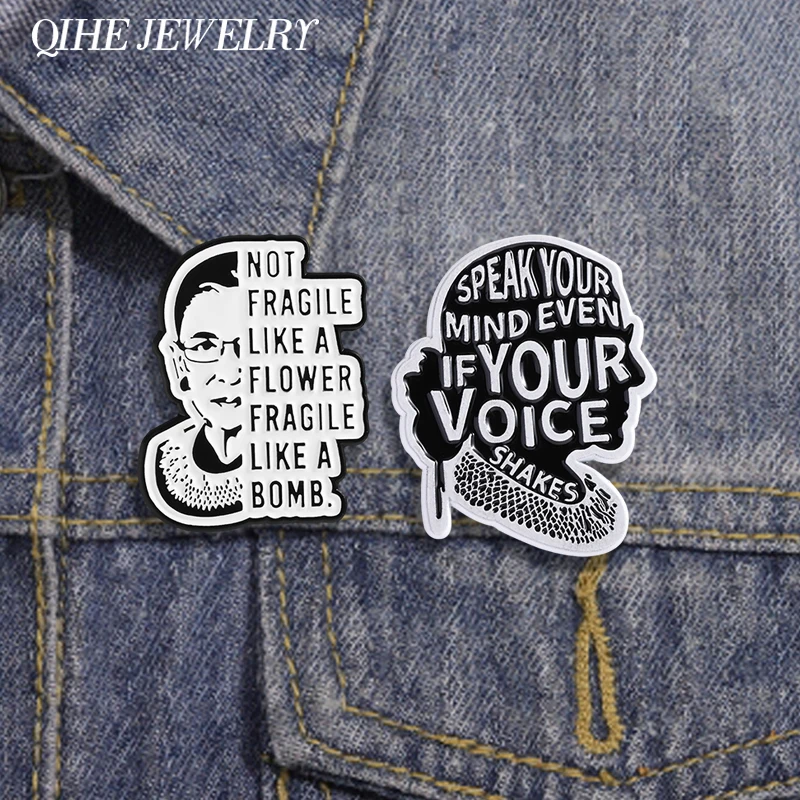 Alfileres esmaltados con personajes de juez familiar, broches de habla tu mente, no frágiles, como una flor, bolsos, insignia de solapa, regalo de joyería para amigo