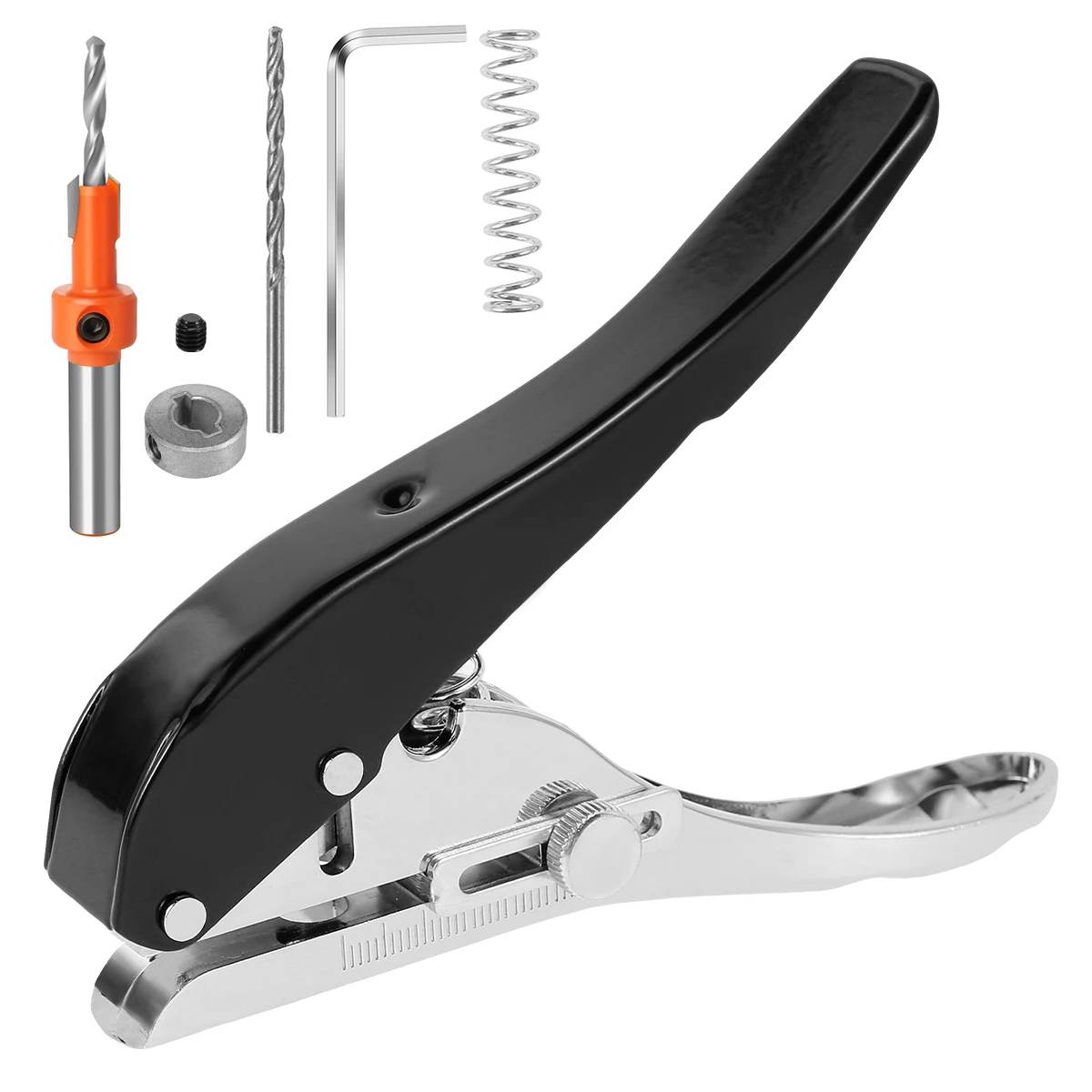 

Дырокол с одним отверстием 5/16 дюймов, сверхмощный дырокол, портативный дырокол, кромкооблицовочные плоскогубцы, ручной перфоратор с ограничителем