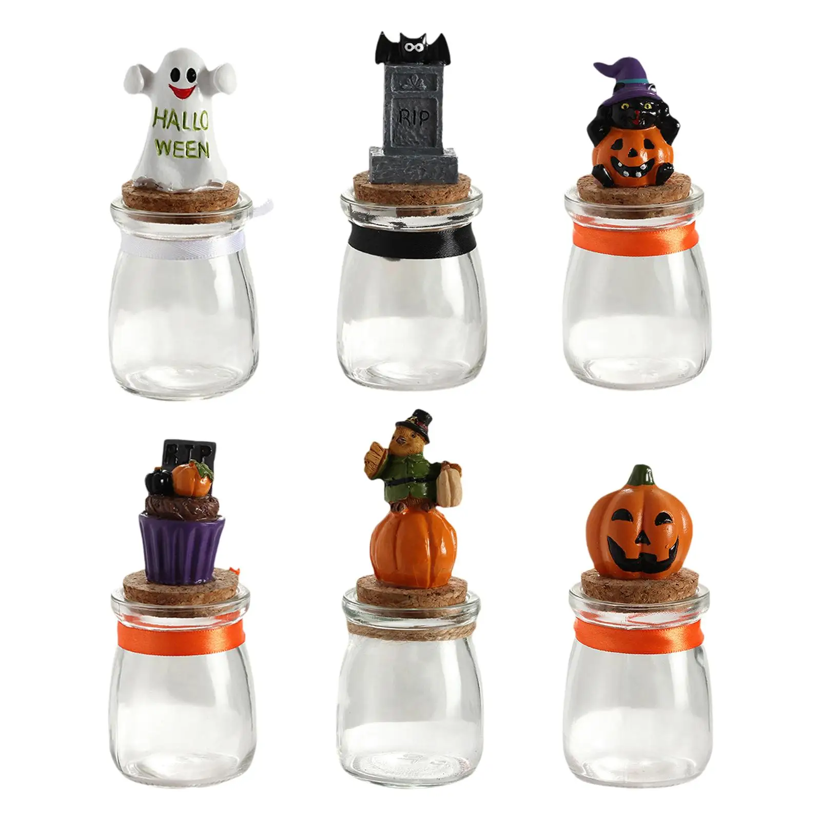 Food Storage Jar Halloween Organizer Canisters Party Candy Storage Centerpieces Creative Home Storage Organizer Glass Jar