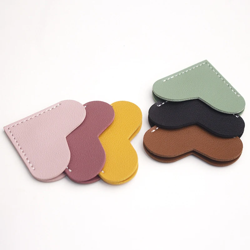 6 قطع من الإشارات المرجعية الجلدية على شكل قلب، علامات كتابية لطيفة لصفحة الزاوية للمعلمين والطلاب ومحبي قراءة الكتب، للوازم المكتبية المدرسية #6