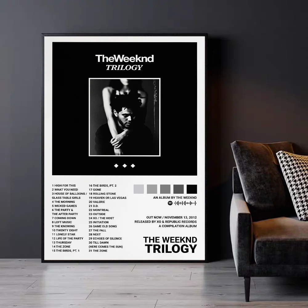 Singer The Weeknd Classic Vintage Posters Waterproof Paper Sticker Coffee House Bar Home Decor