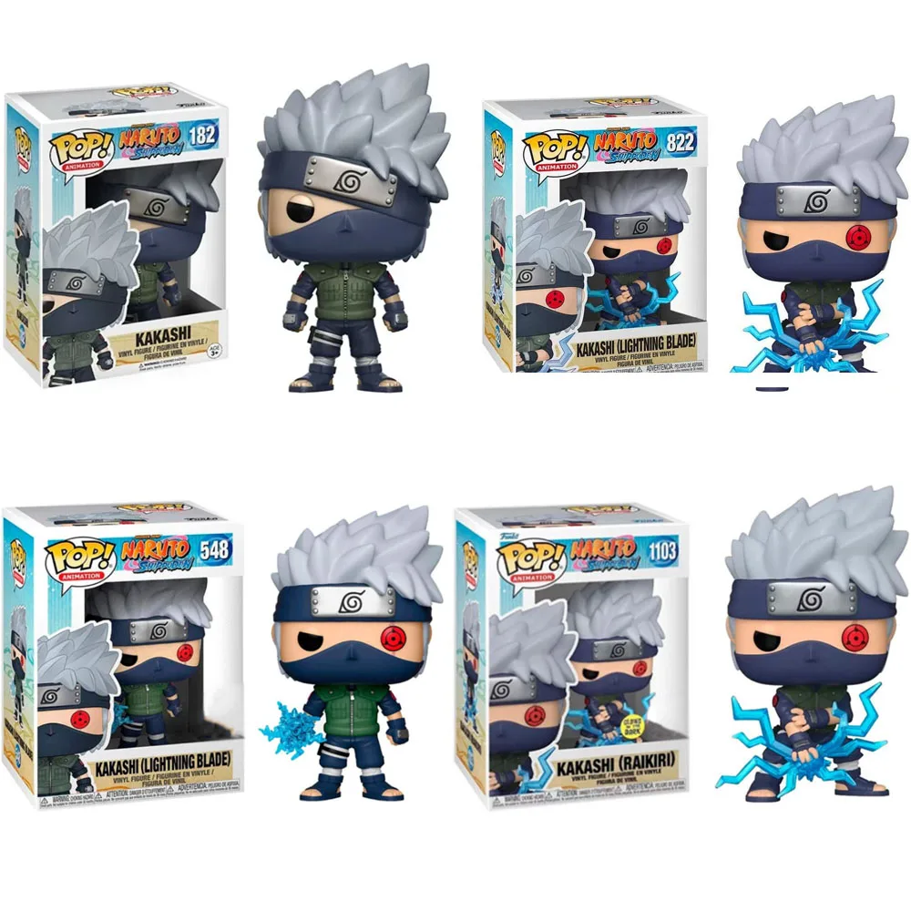 Funko Pop Animation Narutos Shippuden Kakashi #822 #182 Kakashi(Raikiri) #1103 Vinyl Action Figure Toys Collectible Dolls Gifts