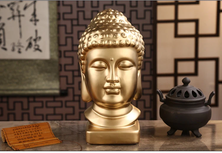 24cm large-TOP efficacious home family Protection Bless Safe good luck Buddha -Southeast Asia gold Ornamental Buddha art statue