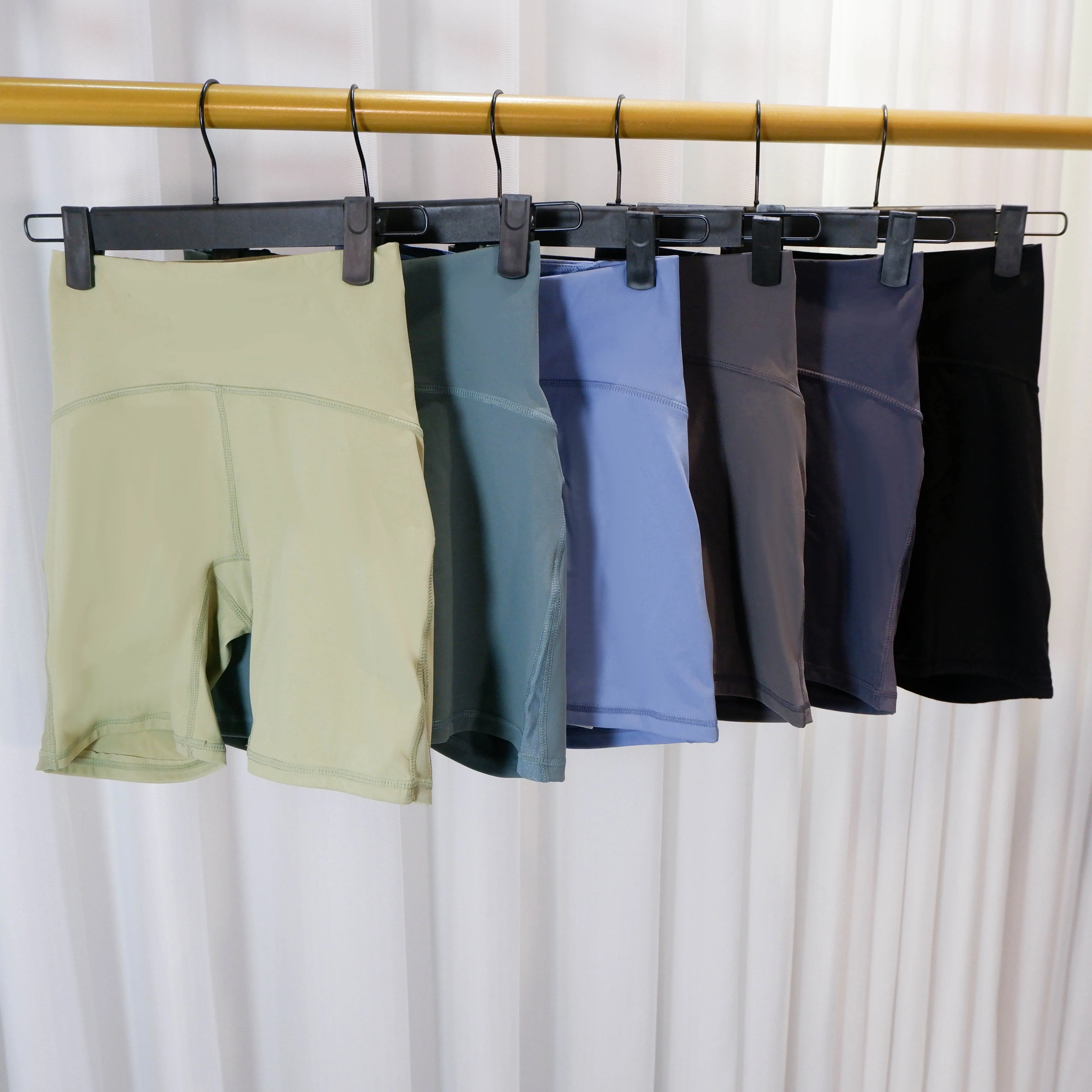 Yoga Shorts Nylon Women's Sports High Waist Tummy Control High Elastic Shorts