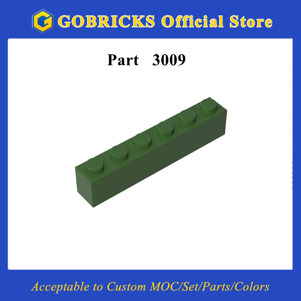 Gobricks 1 Pcs MOC Bricks 1x6 Assembles Particles Compatible With 3009 Model Building Blocks Parts Children's Educational Toys