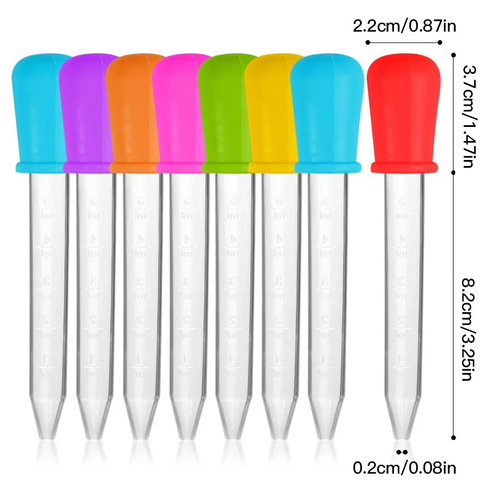 6/12Pcs Small Silicone Plastic Pipette Eye Dropper with Bulb Dropper Feeding Medicine Liquid Eye Ear Lab Experiment Toys Gift view 3