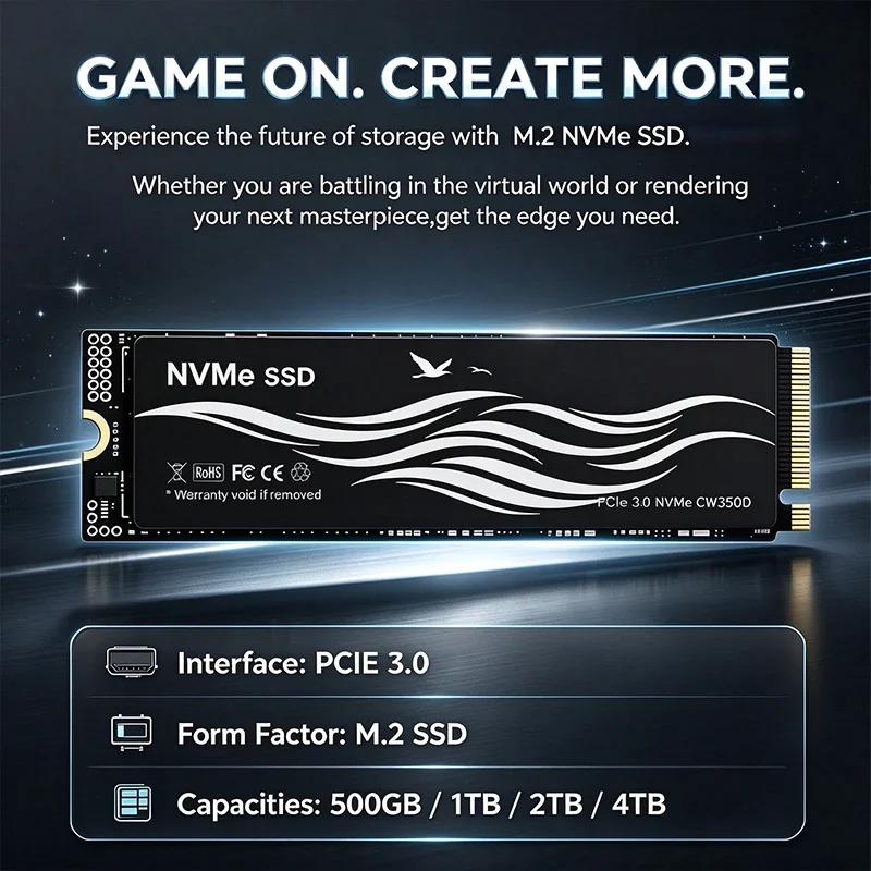 High Speed PCIe Gen3 NVMe M 2 SSD 500GB 1TB 2TB 4TB High Speed SSD Drive For Laptop PC OEM Original