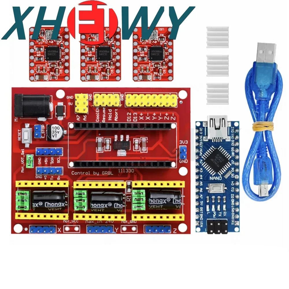 3D printer CNC shield v4 engraving machine kit expansion board A4988 driver board